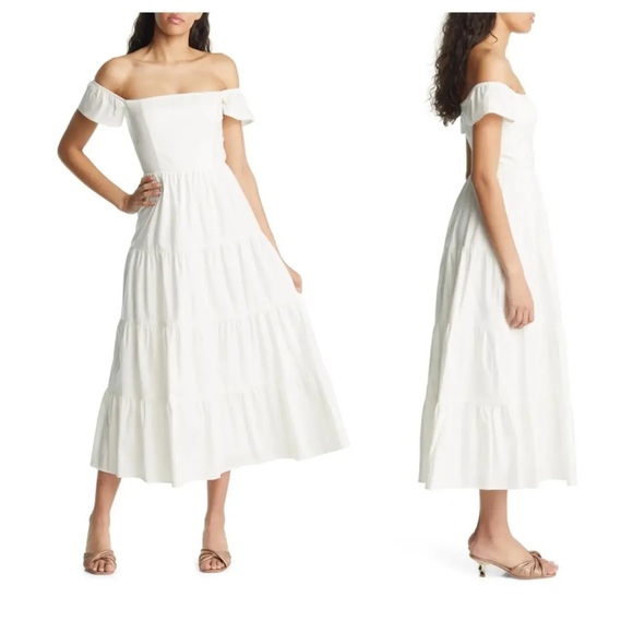 NWT Reformation Derek Tiered Maxi Dress - Picture 2 of 10